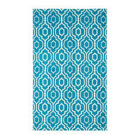 BAUMWOLLTEPPICH Riga geometrisch 120/170 cm - Blau, Textil (120/170cm) - Homescapes