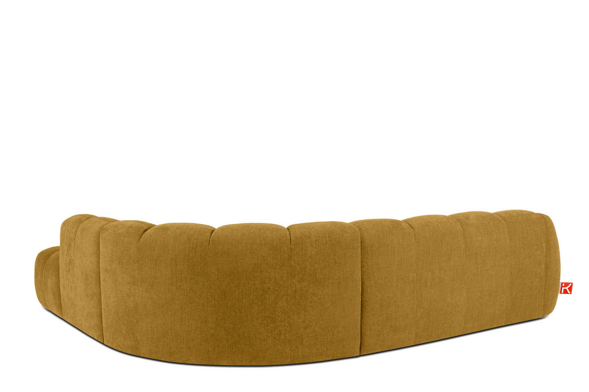 ECKSOFA RECHTS FLAVA, Honigfarben - Honig, Holz/Holzwerkstoff (310/274cm) - KONSIMO®