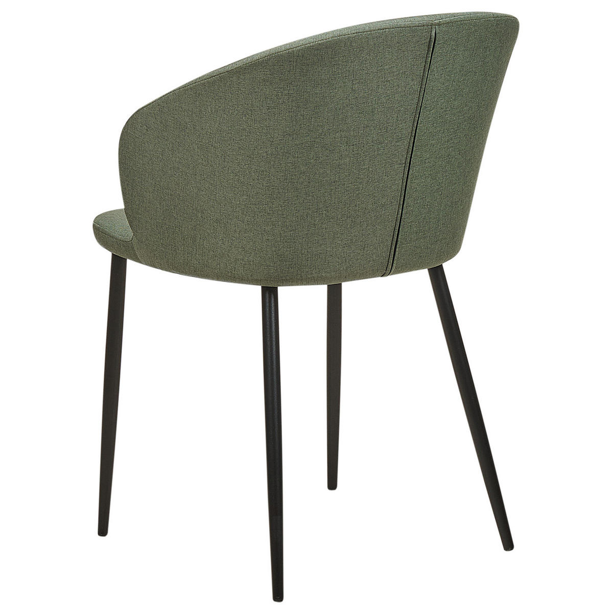 JÍDELNÍ ŽIDLE sada 2 ks tmavě zelená/černá Mason - černá/zelená barva, textil (45/82/45cm) - Beliani