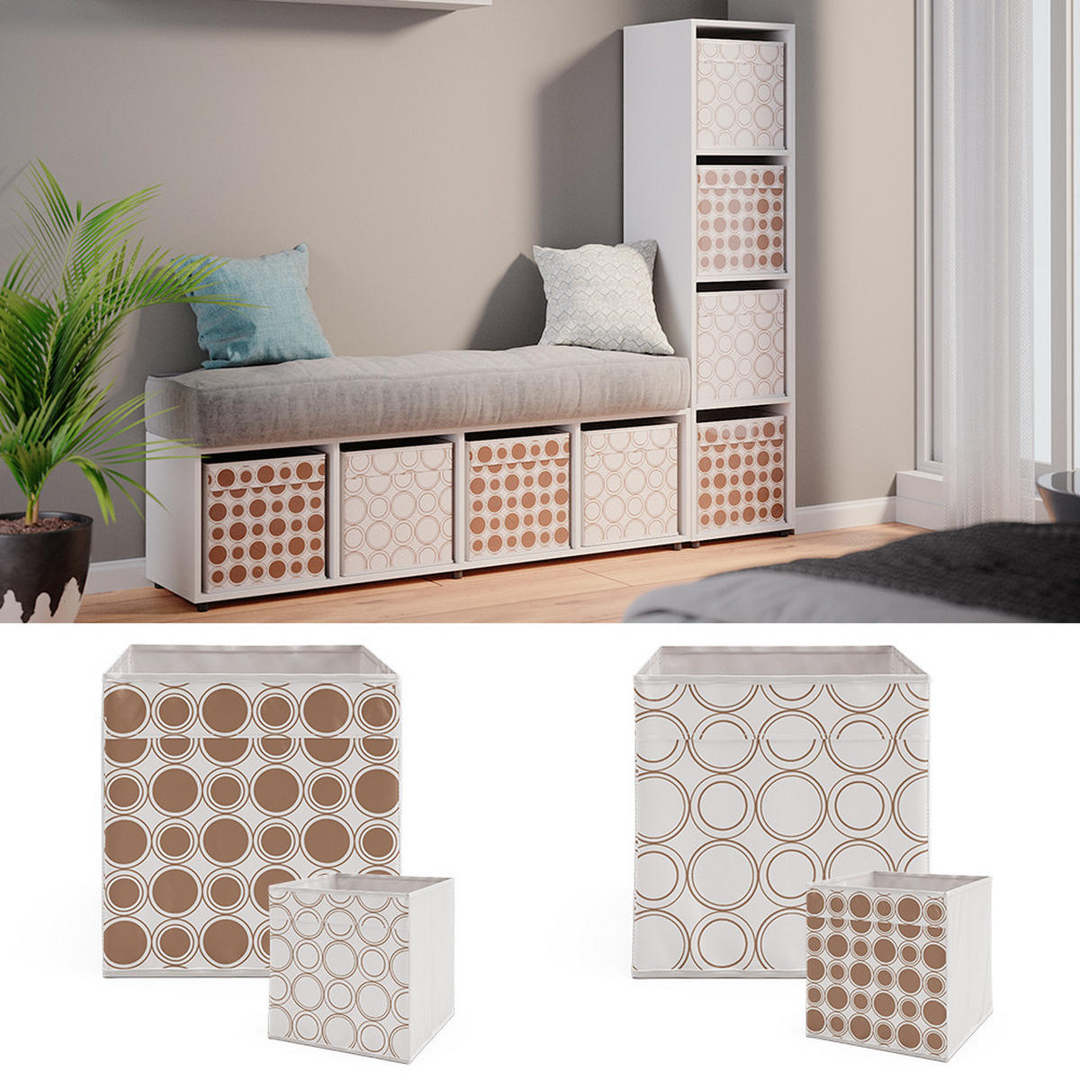 DĚLICÍ STĚNA Ludus Bílá - bílá, kompozitní dřevo (142.5/36.2/33cm) - Vicco