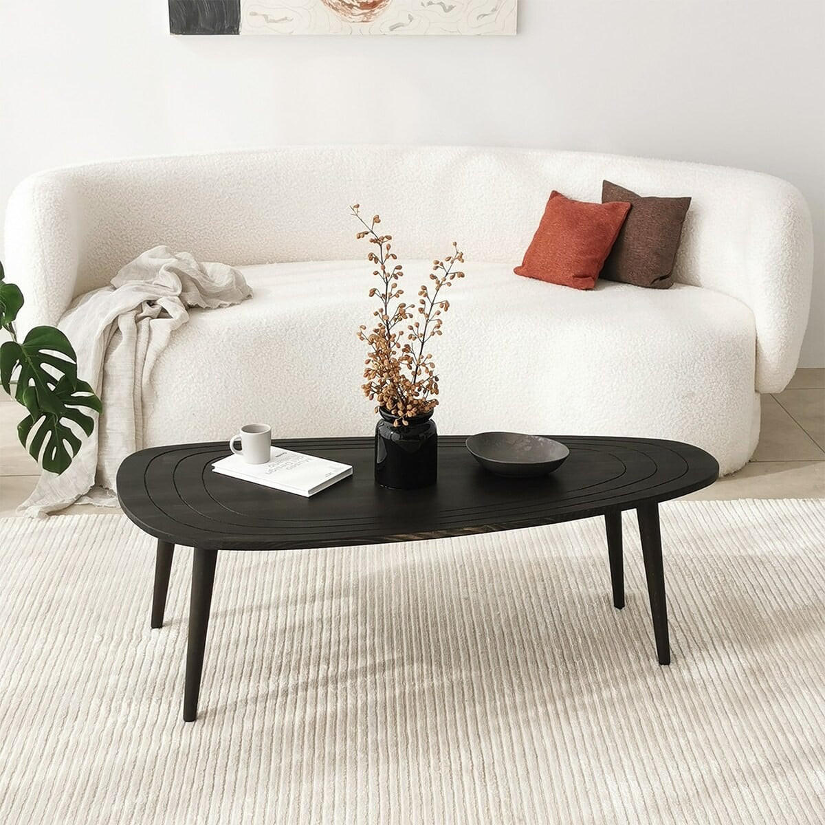 COUCHTISCH mit abgerundeten Kanten 115/50/38 cm - Anthrazit, Holzwerkstoff (136/50/38cm) - Calicosy