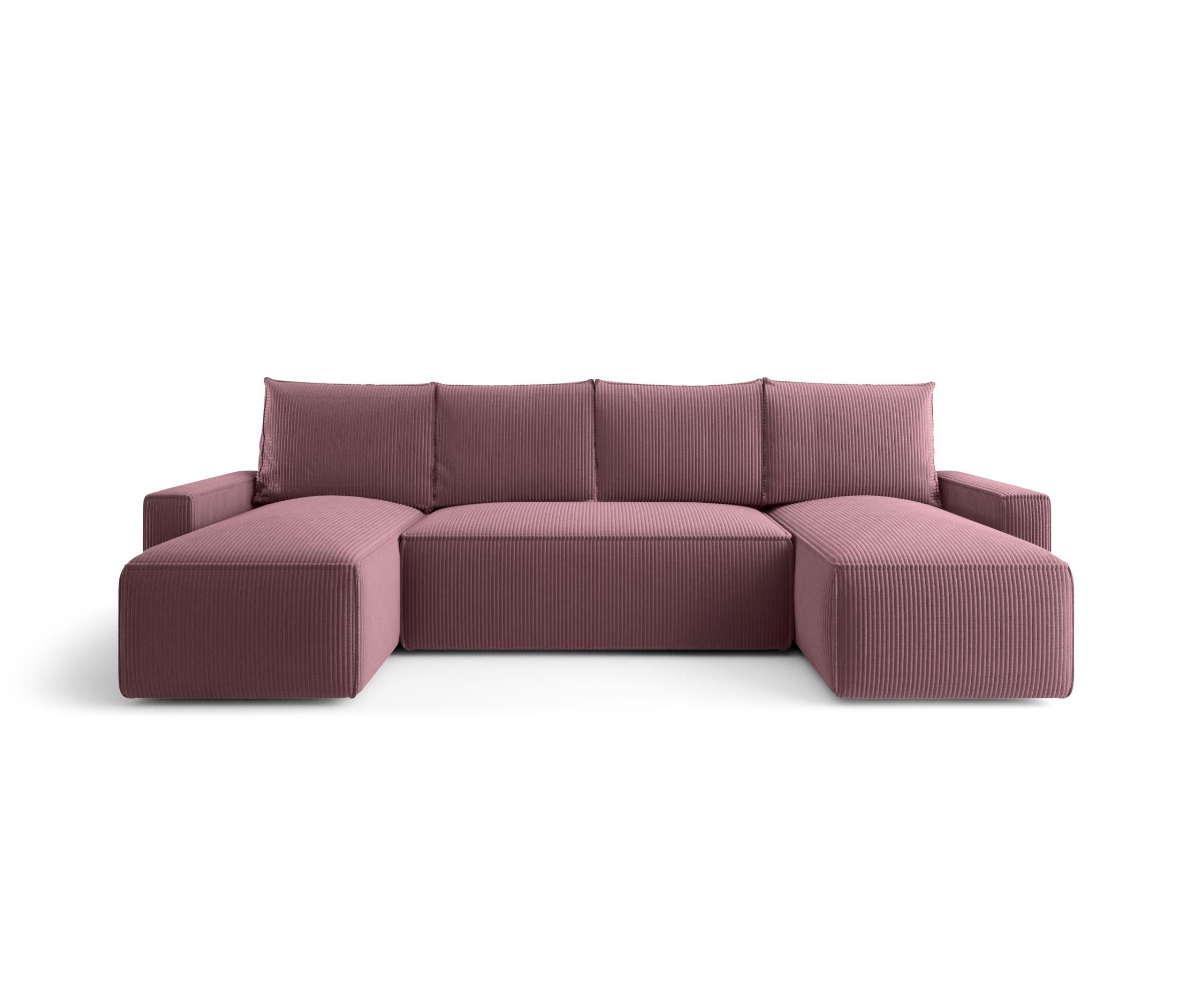 WOHNLANDSCHAFT mit Schlaffunktion SAVIO U Poso 130 - Flieder, Textil (300/75/140cm) - Bedante