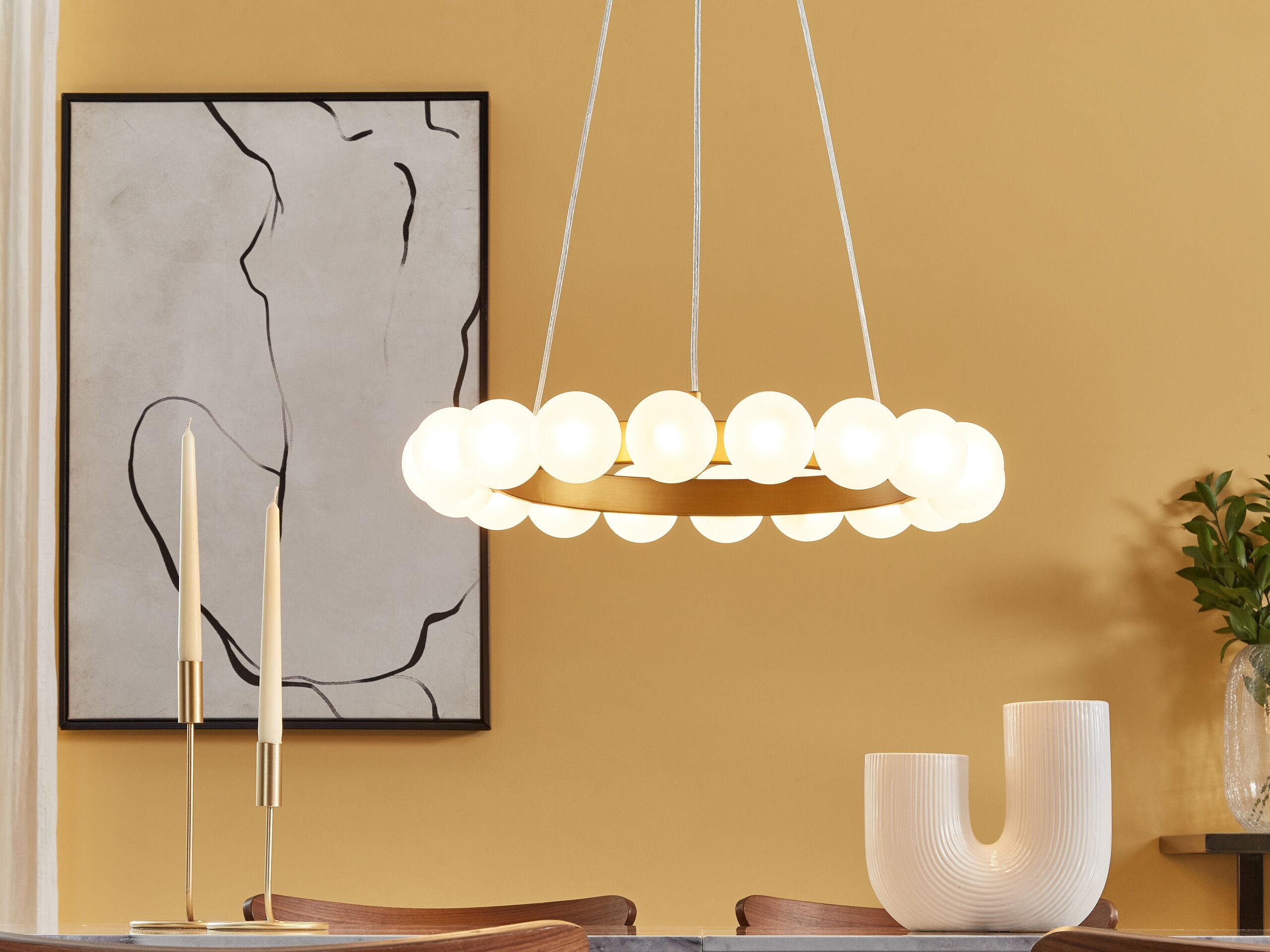 KRONLEUCHTER Georges 59/59/146 cm - Goldfarben, Metall (59/59/146cm) - Beliani