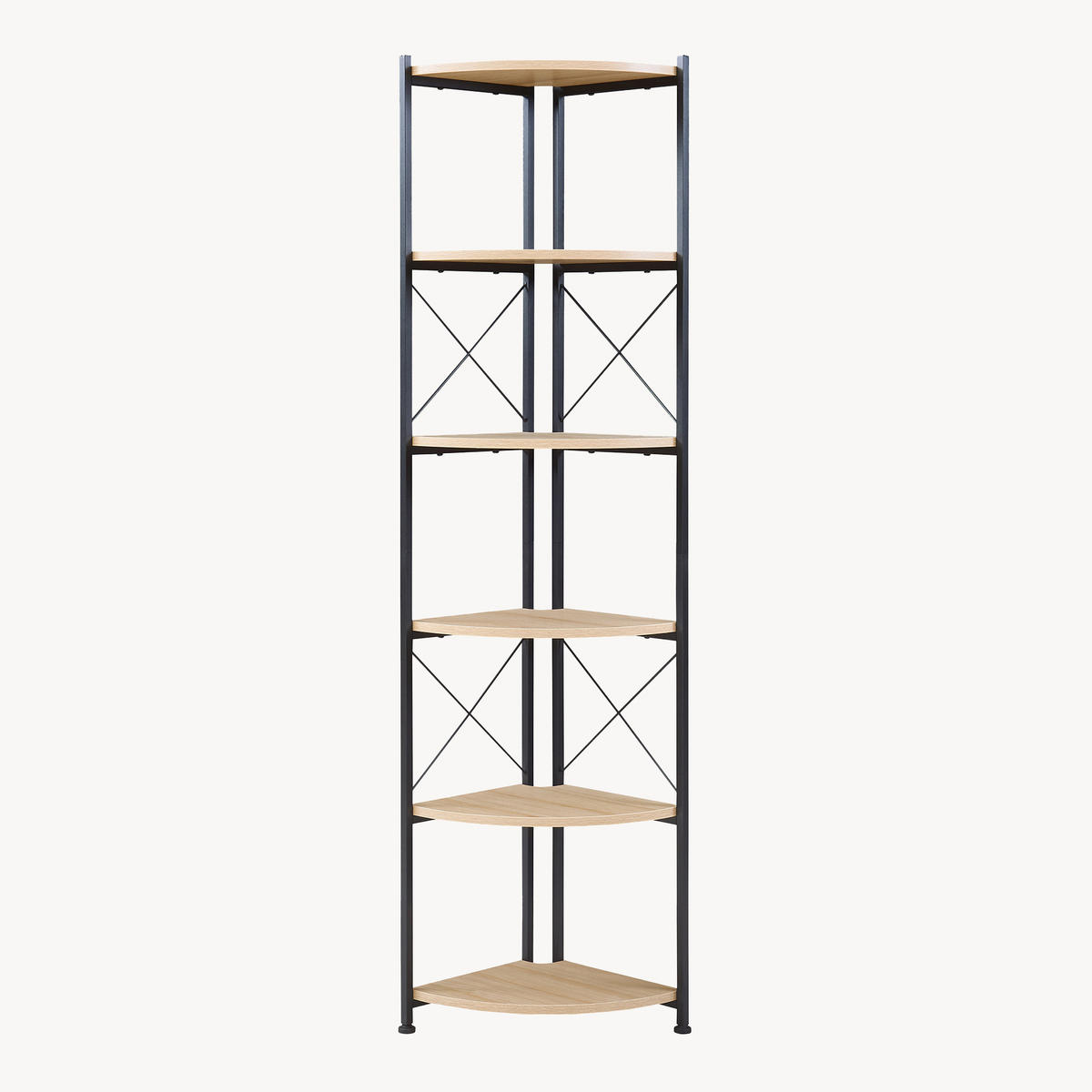 ECKREGAL Ulfborg - Schwarz/Braun, Holzwerkstoff/Metall (30/160/30cm) - [en.casa]