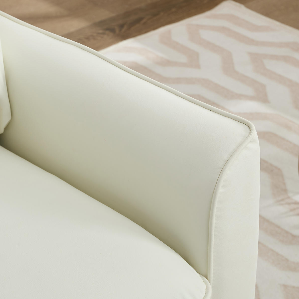 SESSEL Einzelsitzer Kunstleder White - Weiß, Holzwerkstoff (68/80/80cm) - Meubliv