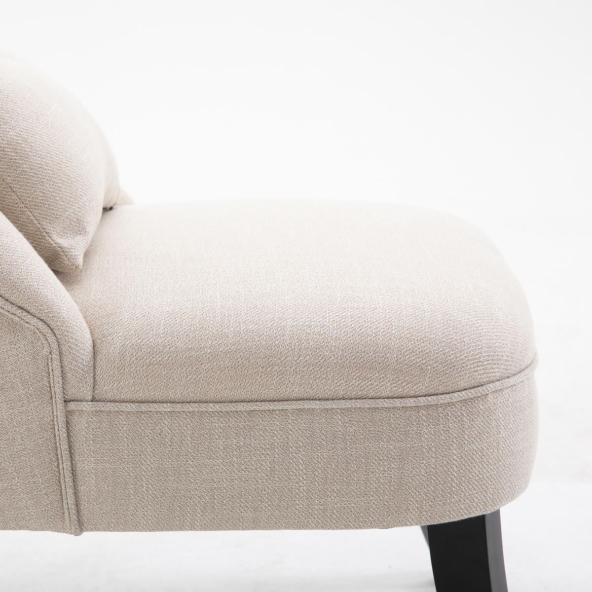RELAXSESSEL, Sessel mit Rückenkissen, 52,5 x 69 x 77 cm, Cremeweiß - Weiß, Textil (52.5/77/69cm) - HOMCOM