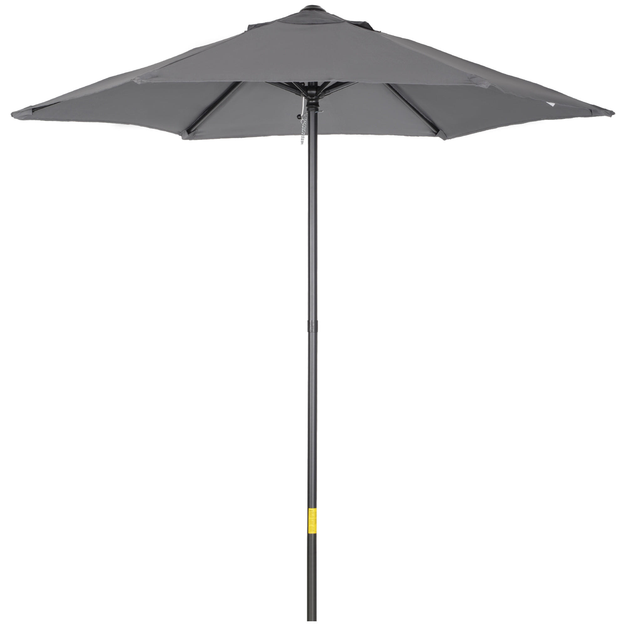 SONNENSCHIRM Ø196 cm, Dunkelgrau - Dunkelgrau, Kunststoff (196/196cm) - Outsunny