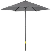 SONNENSCHIRM Ø196 cm, Dunkelgrau - Dunkelgrau, Kunststoff (196/196cm) - Outsunny