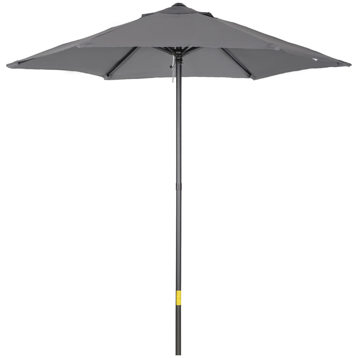 SONNENSCHIRM Ø196 cm, Dunkelgrau - Dunkelgrau, Kunststoff (196/196cm) - Outsunny