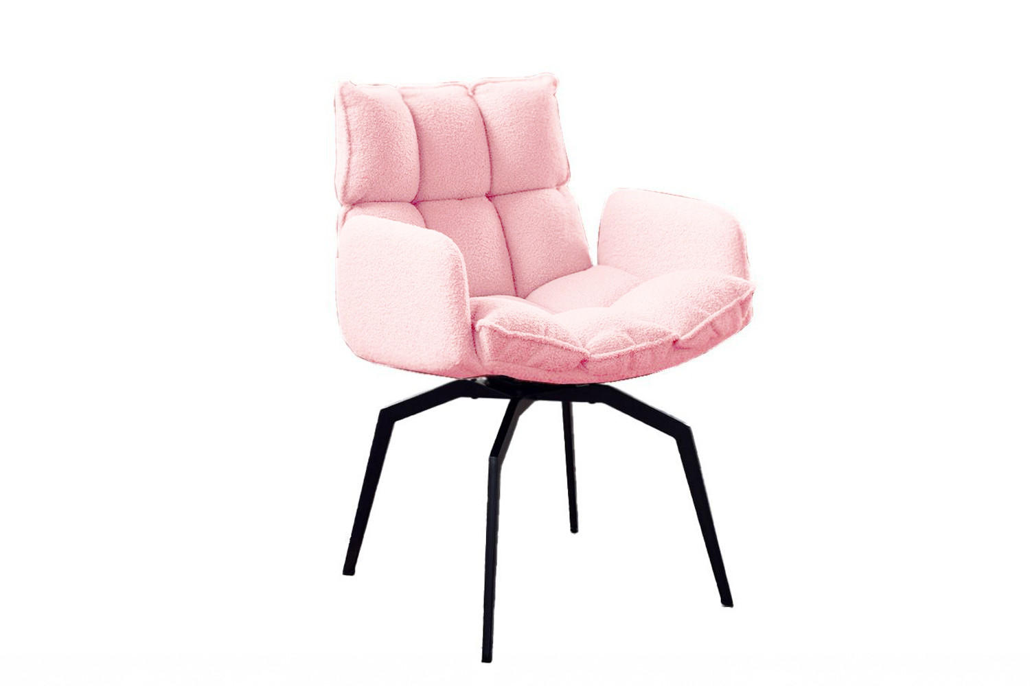 ESSZIMMERSTUHL BARO Pink Webstoff Drehbar (360°) (1er-Set) - Pink/Rosa, Kunststoff/Textil (59/86/65cm) - KAWOLA