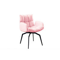 ESSZIMMERSTUHL BARO Pink Webstoff Drehbar (360°) (1er-Set) - Pink/Rosa, Kunststoff/Textil (59/86/65cm) - KAWOLA