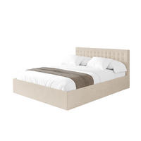 POLSTERBETT mit Bettkasten und Lattenrost, Boxbett ohne Matratze - PARI 180x200 Beige - Kaschmir, Holzwerkstoff/Textil (180/200cm) - ALTDECOR