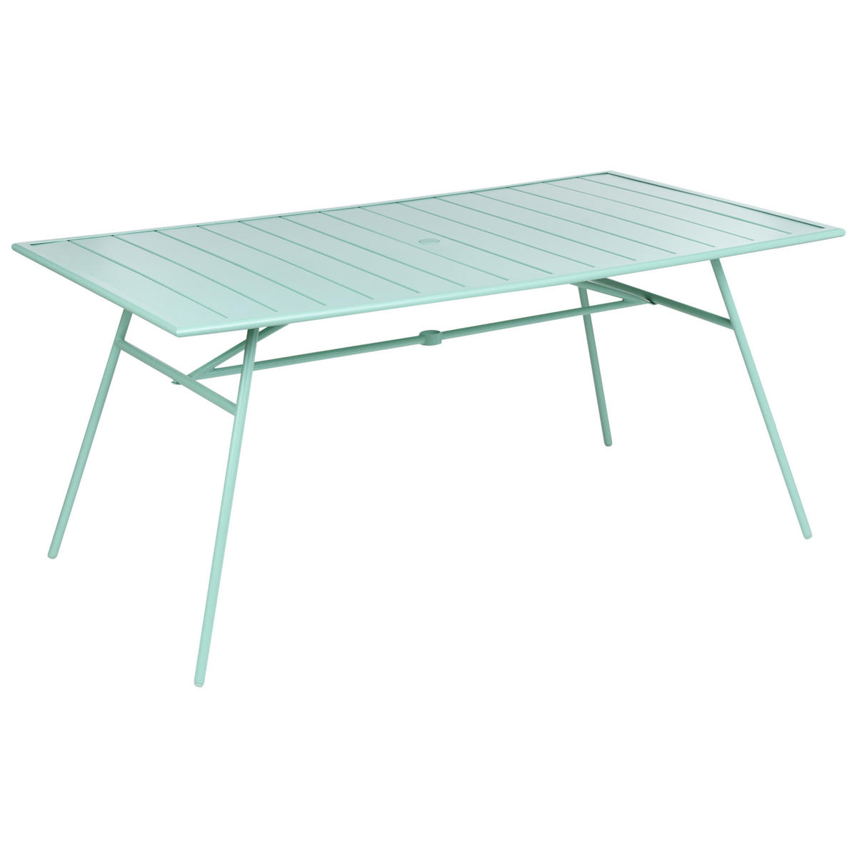 GARTENMÖBEL-SET 6-Sitzer Mintgrün Metall Terenzo - Mintgrün, Metall - Beliani