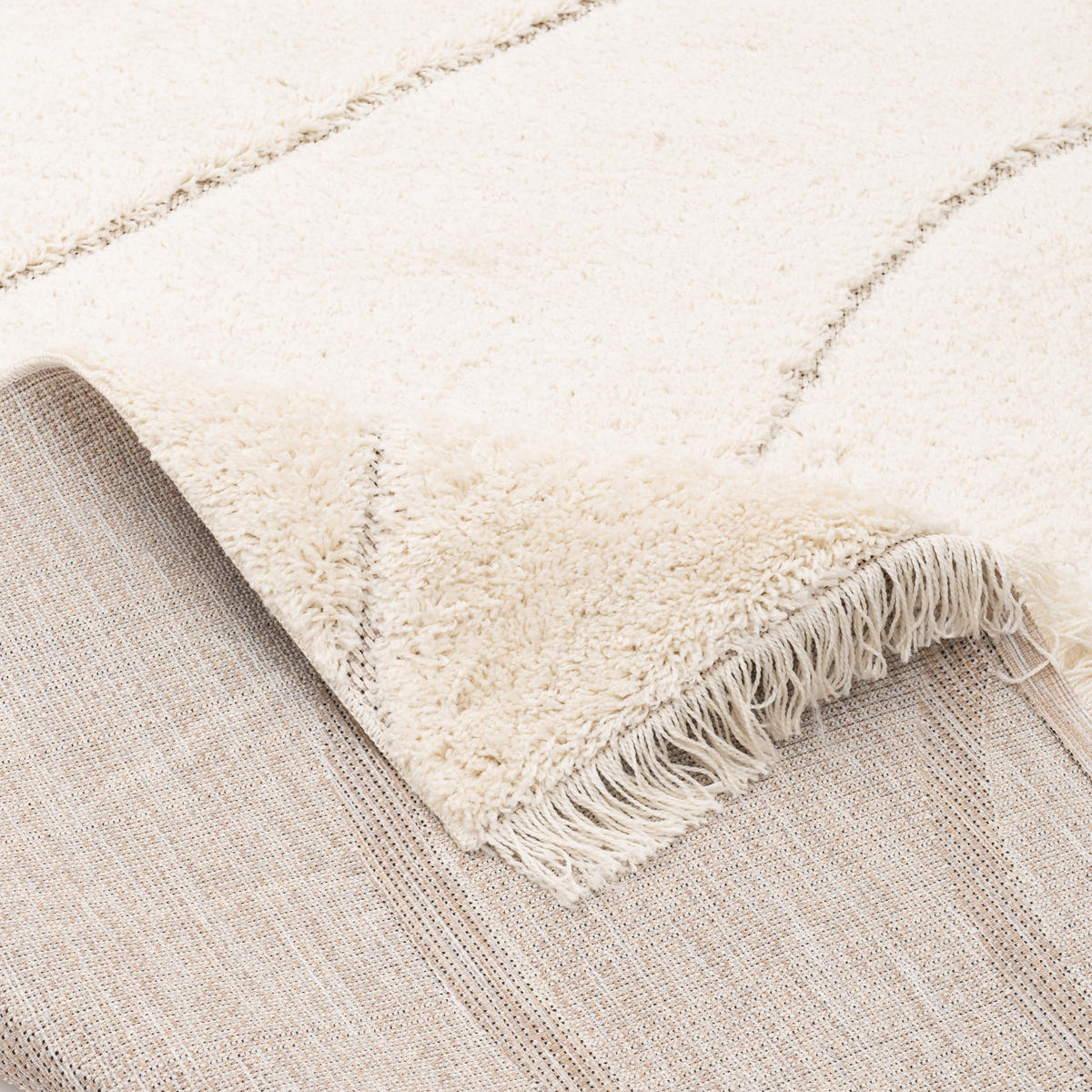 IN & OUTDOOR TEPPICH SHAGGY SYLT WELLEN - Creme, Textil (160/230cm) - Pergamon