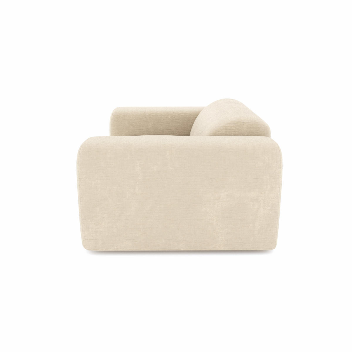 SESSEL Texturierter Samt Creme 130cm - Creme, Textil (130/73/97cm) - Sia Home
