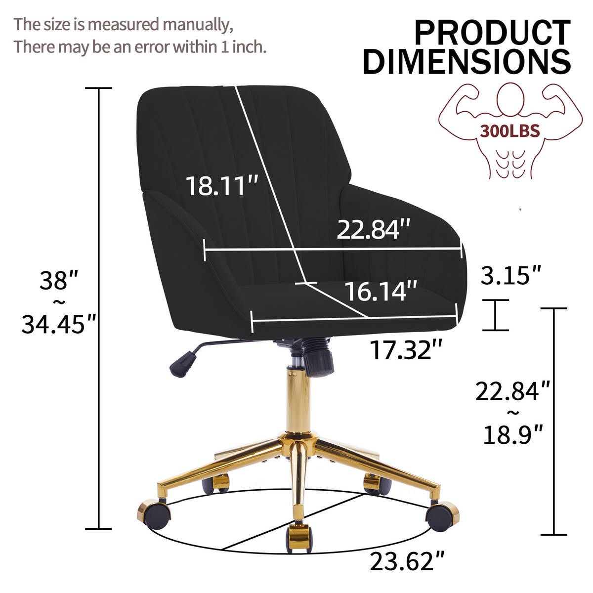 BÜROSTUHL Schwarz 62/60/97 cm - Schwarz, Metall (62/97/60cm) - PANGIVO