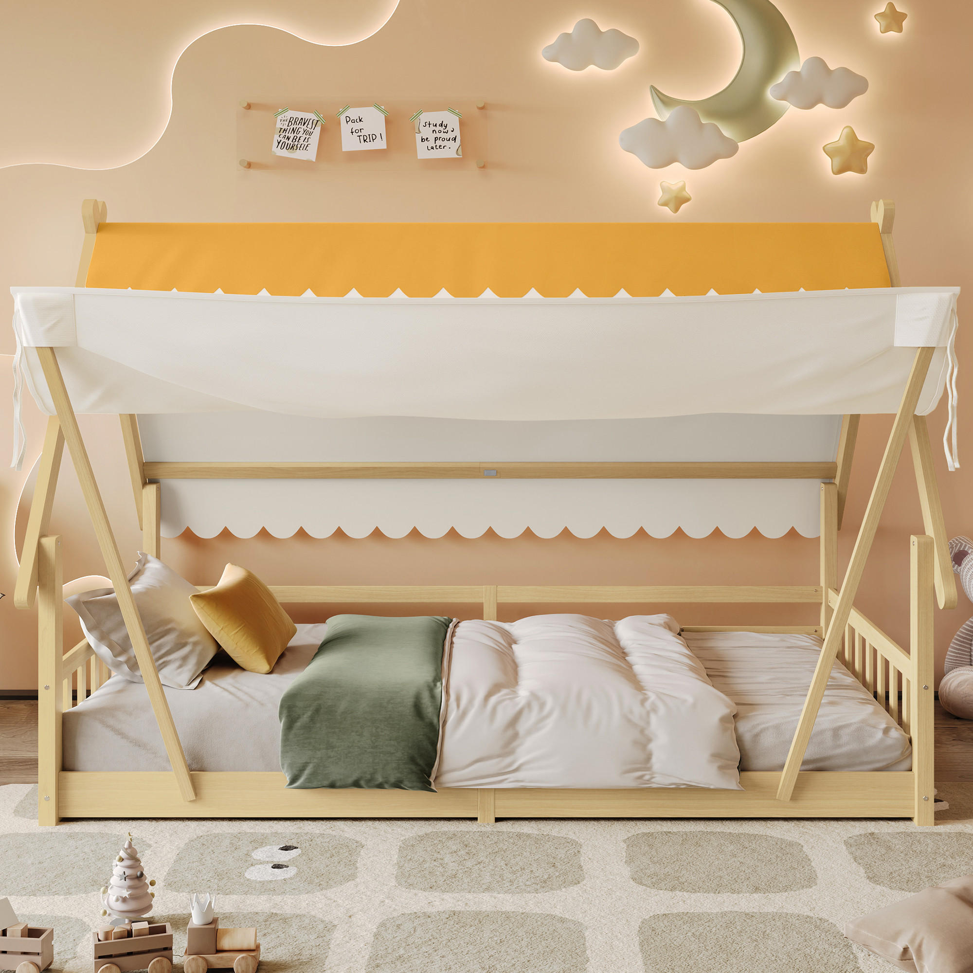 ComfortXL Hausbett Natur 90x200 cm