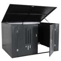 FAHRRADGARAGE 4er 121x202x150cm Anthrazit - Anthrazit, Metall (202/121/150cm) - PROREGAL