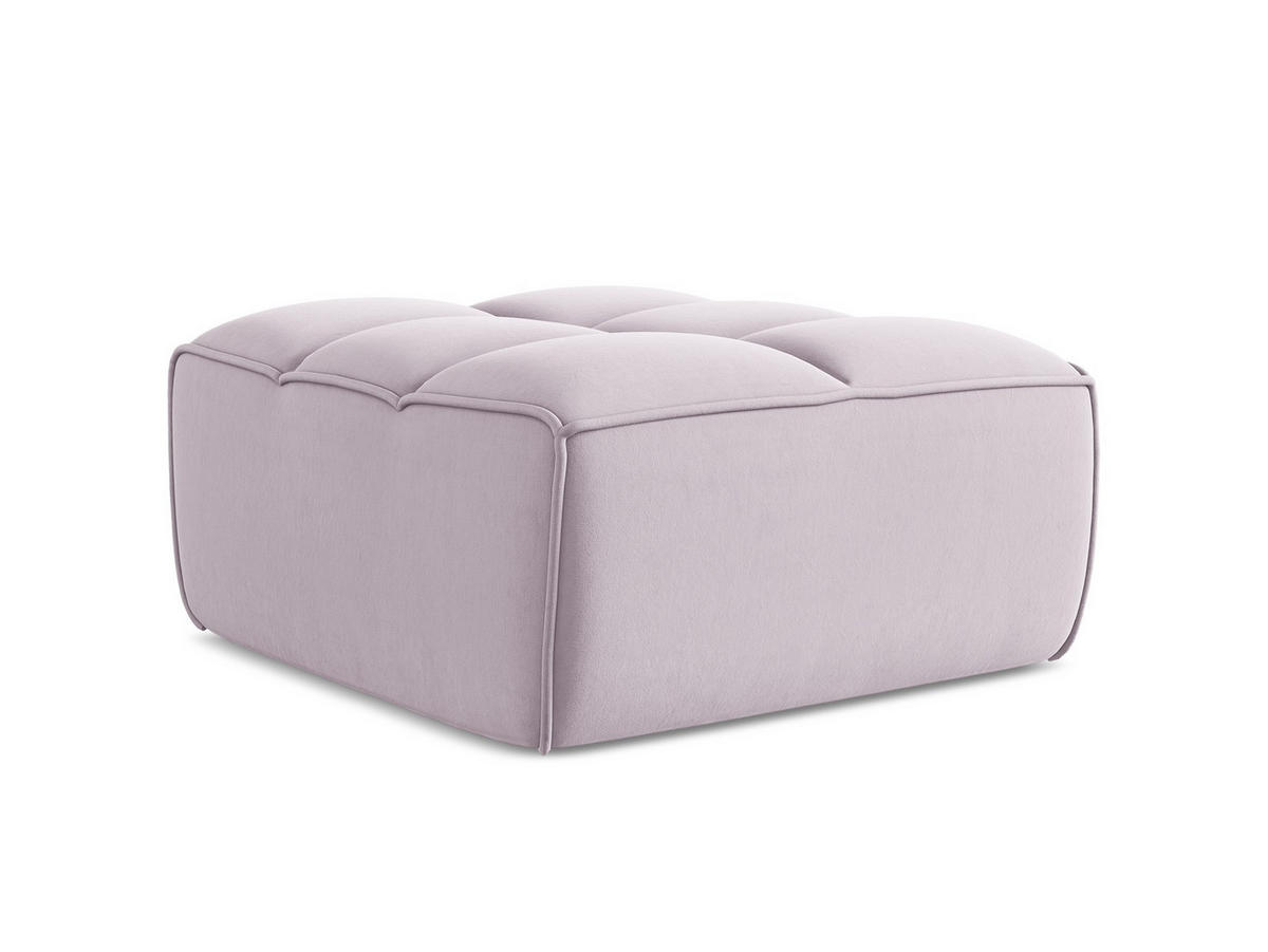 POUF Samt Stoff Violett - Lila/Flieder, Kunststoff/Textil (80/43/93cm) - Makamii