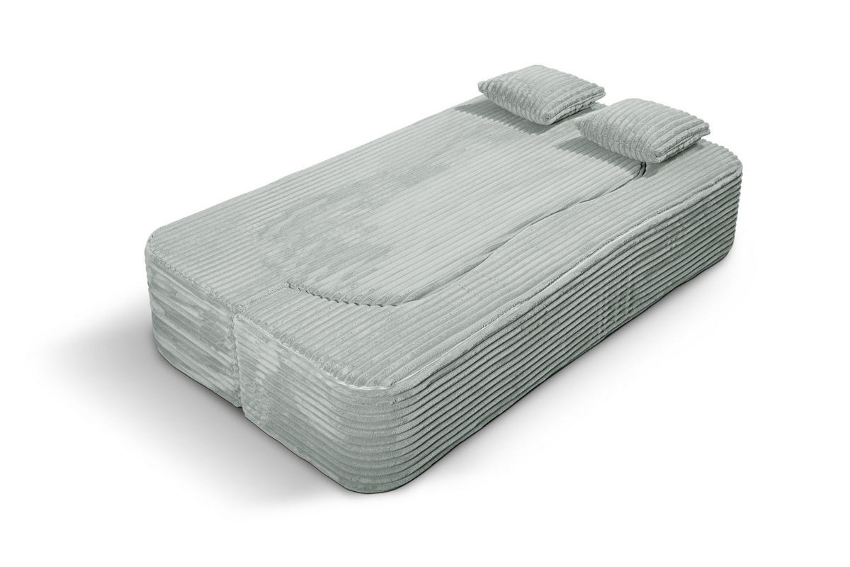 SCHLAFSOFA MYFOAM, Sofa mit Schlaffunktion, Farbe: Minze, Cordstoff - Hellgrün, Textil (200/80/72cm) - Storez24