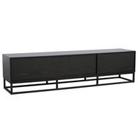 TV-SCHRANK, Schwarz - Schwarz, Holz (40/45/180cm) - Oviala