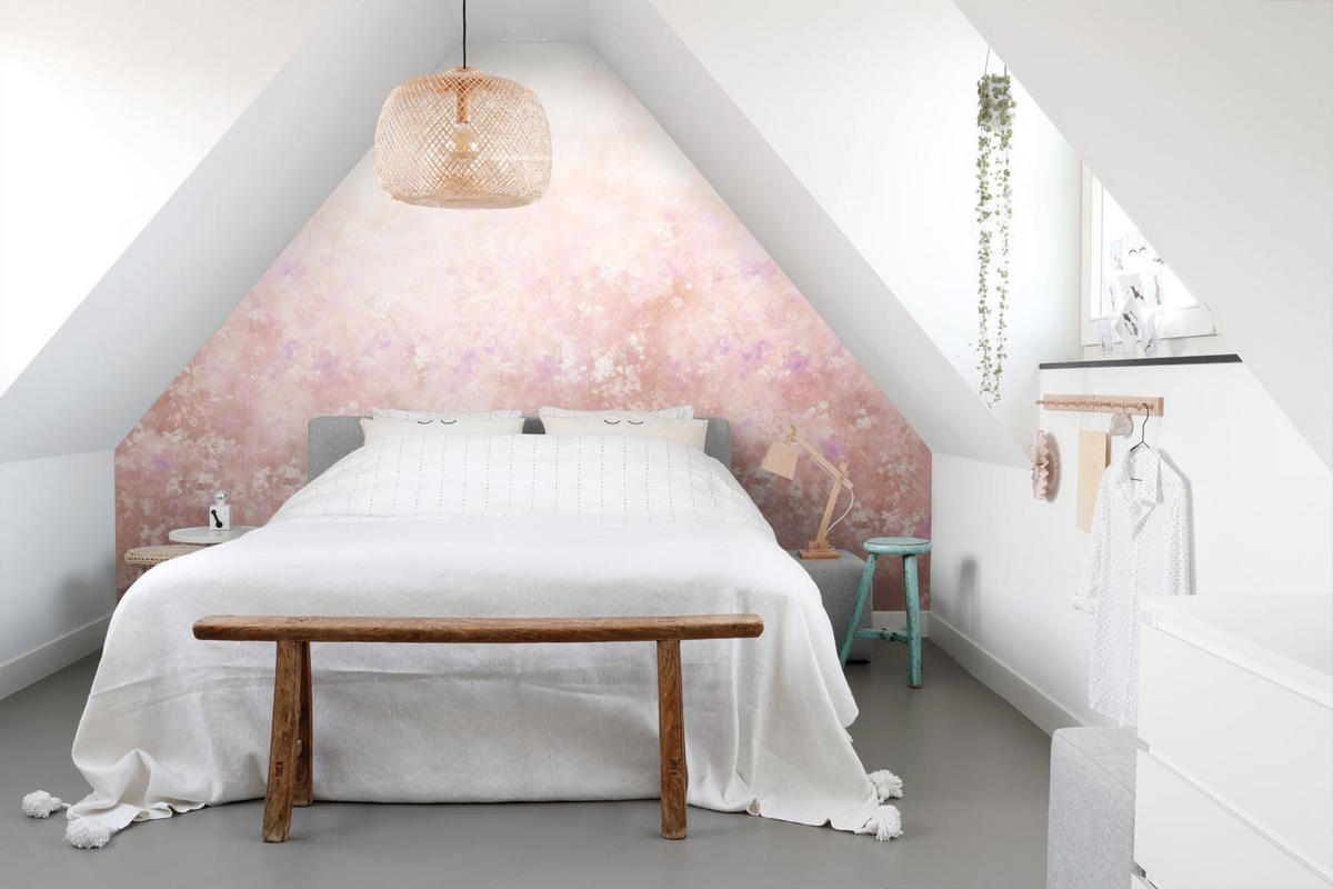FOTOTAPETE Blumen 318 x 280 cm - Pink, Papier (318/280cm) - Sanders & Sanders