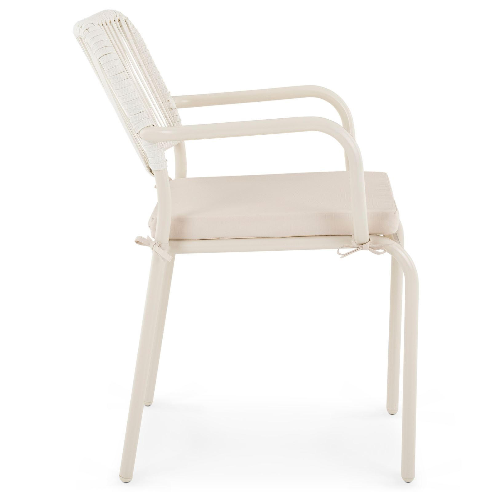 GARTENSTUHL VOLONTE 6ER-SET - Beige, Textil (56/81/65cm) - IDIMEX