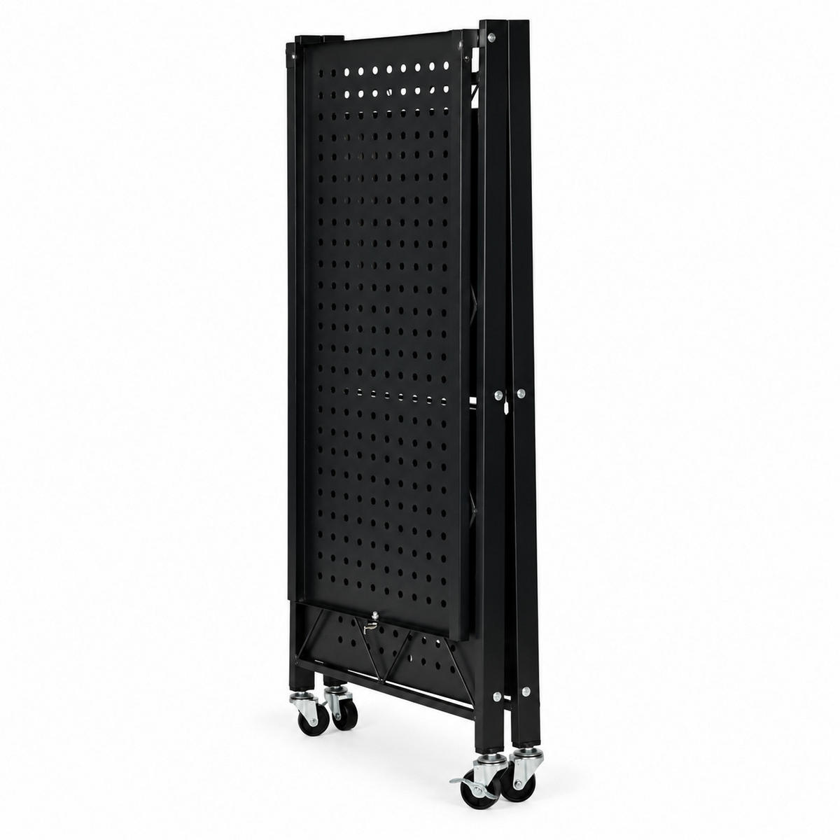 KLAPPREGAL Schwarz 3 Böden 90 cm - Schwarz, Metall (71/90/34cm) - Mat-Haus