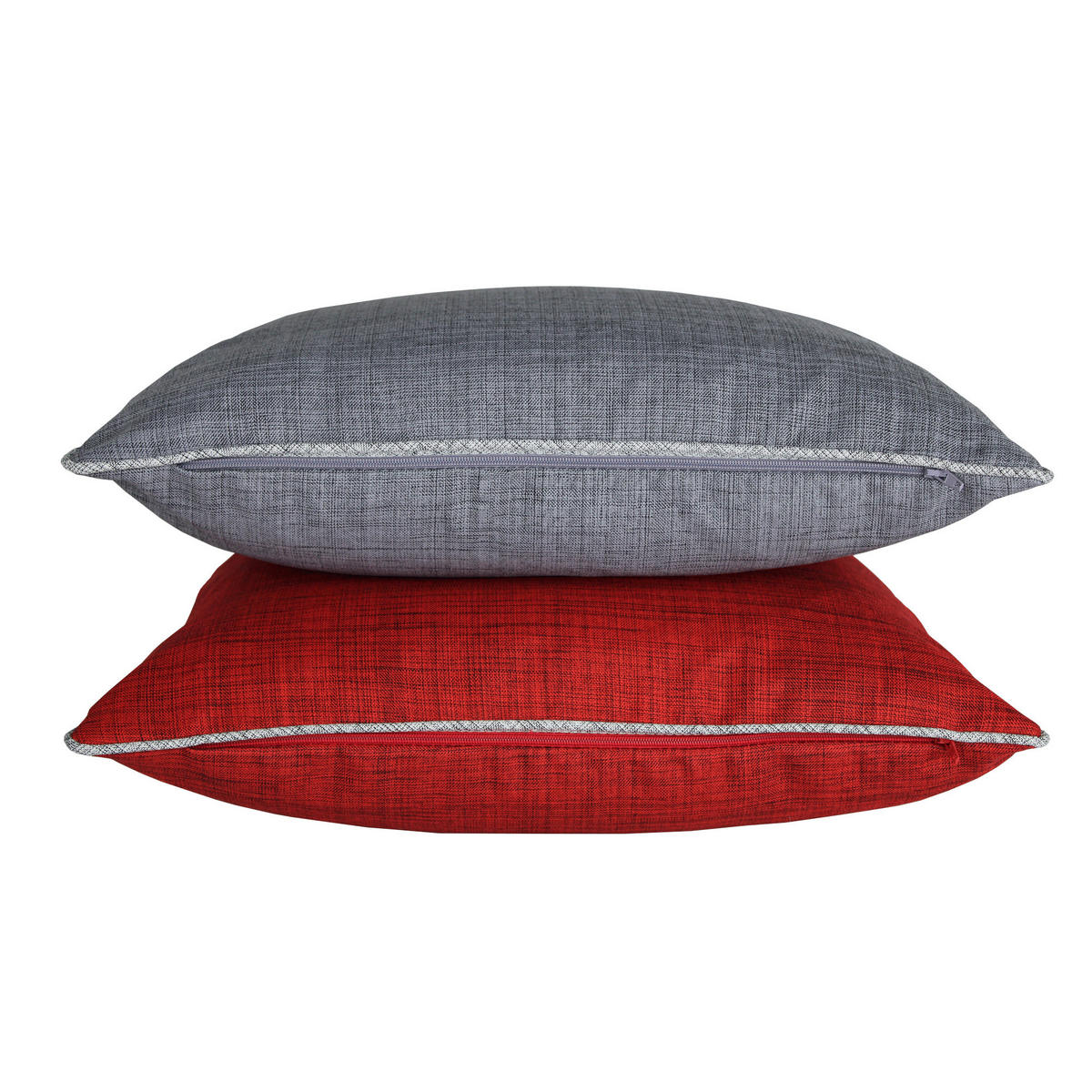 KISSENBEZUG Outdoor meliert 40x40 cm Rot - Rot, Textil (40/40cm) - TiborTex