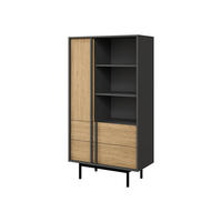 STANDREGAL Alsy 2S AL04 - Eichefarben/Anthrazit, Holzwerkstoff/Kunststoff (83/155/43cm) - MIRJAN24