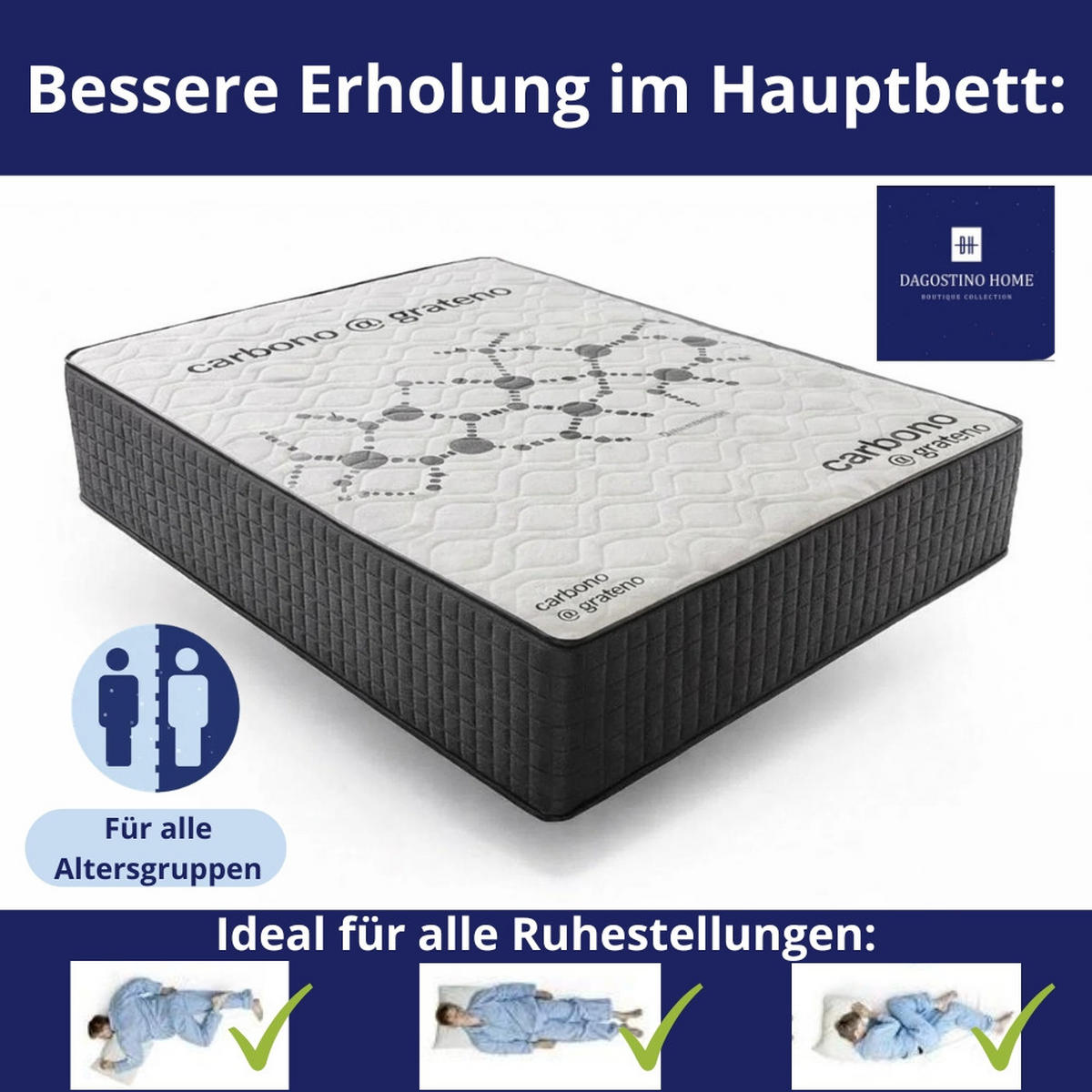 KALTSCHAUMMATRATZE Serenity H3/H4 90x190 - Weiß, Textil (90/190cm) - Dagostino Home