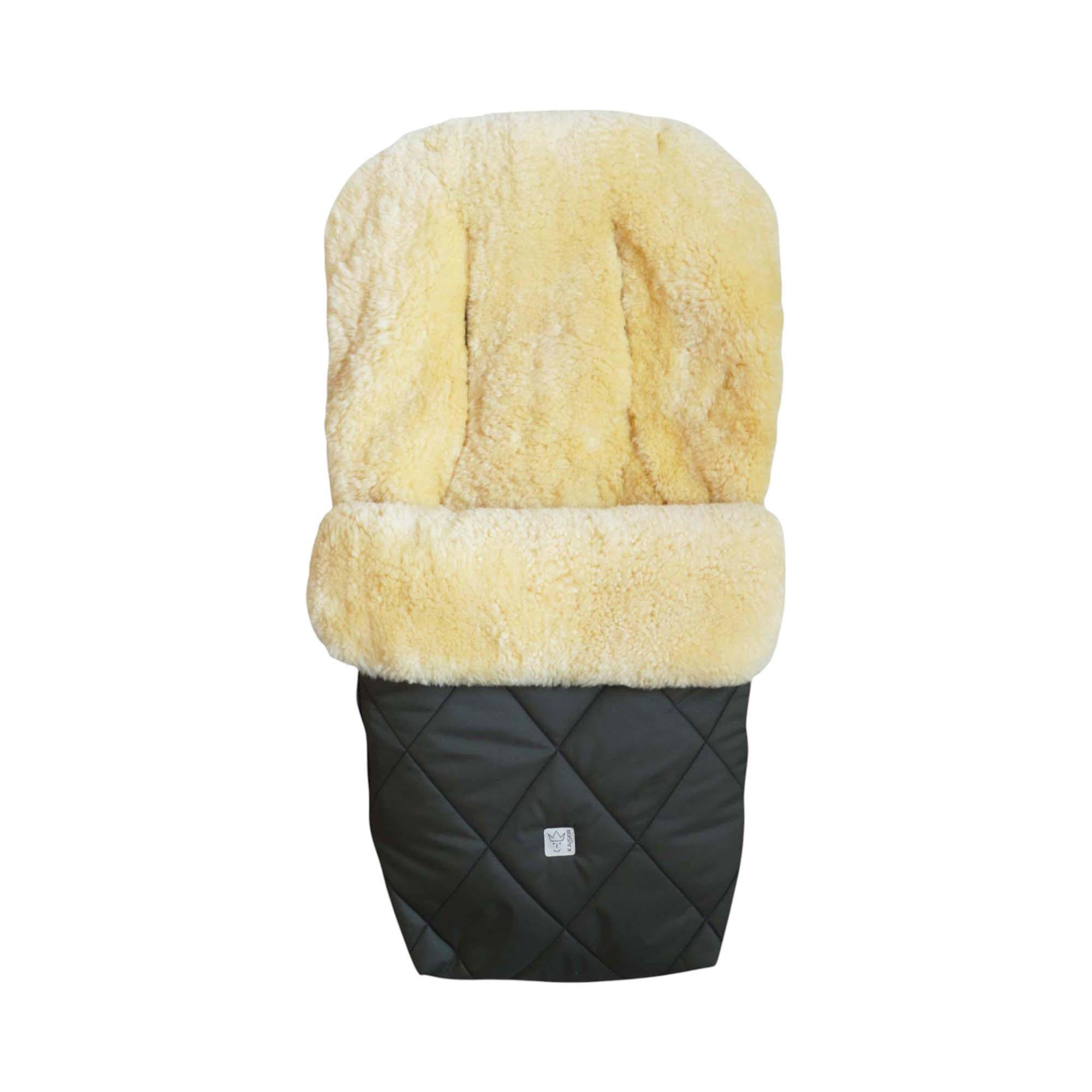 LAMMFELL-FUSSSACK Coosy, kaki - Waldgrün, Fell (45/85cm) - Kaiserbaby