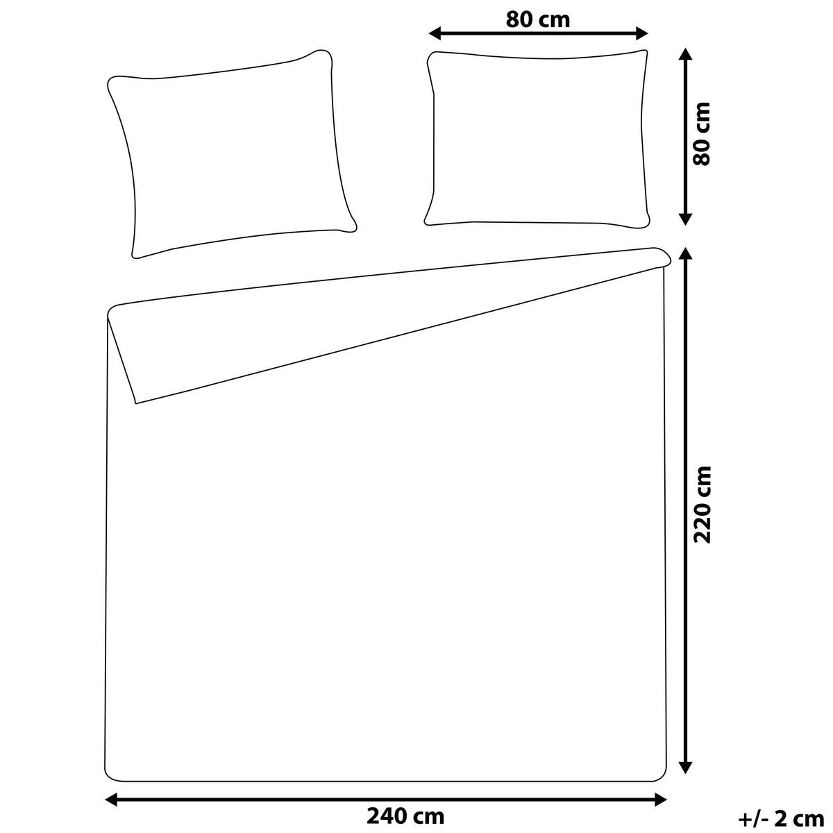 BETTWÄSCHE SET Avondale 240x220 cm - Grau, Textil (240/220cm) - Beliani