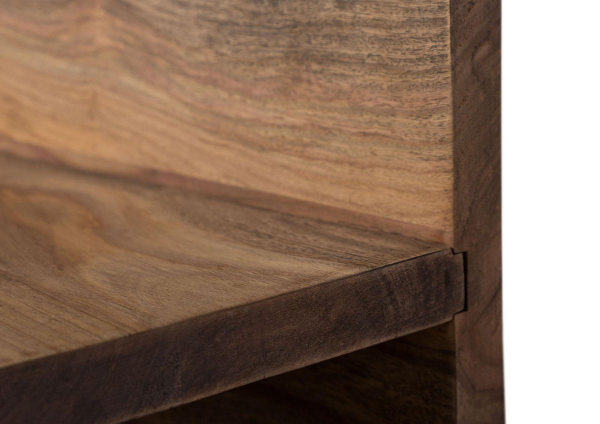 WANDREGAL Sheesham 66x25x20 grau geölt NATURE GREY #0108 - Grau, Holz (66/20/25cm) - Massivmoebel24