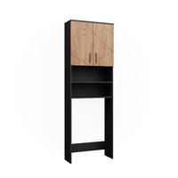 WASCHMASCHINENSCHRANK Irma Anthrazit/Goldkraft Eiche 64 x 190.5 cm - Eiche Wotan, Holzwerkstoff (64/190.5/26cm) - Vicco