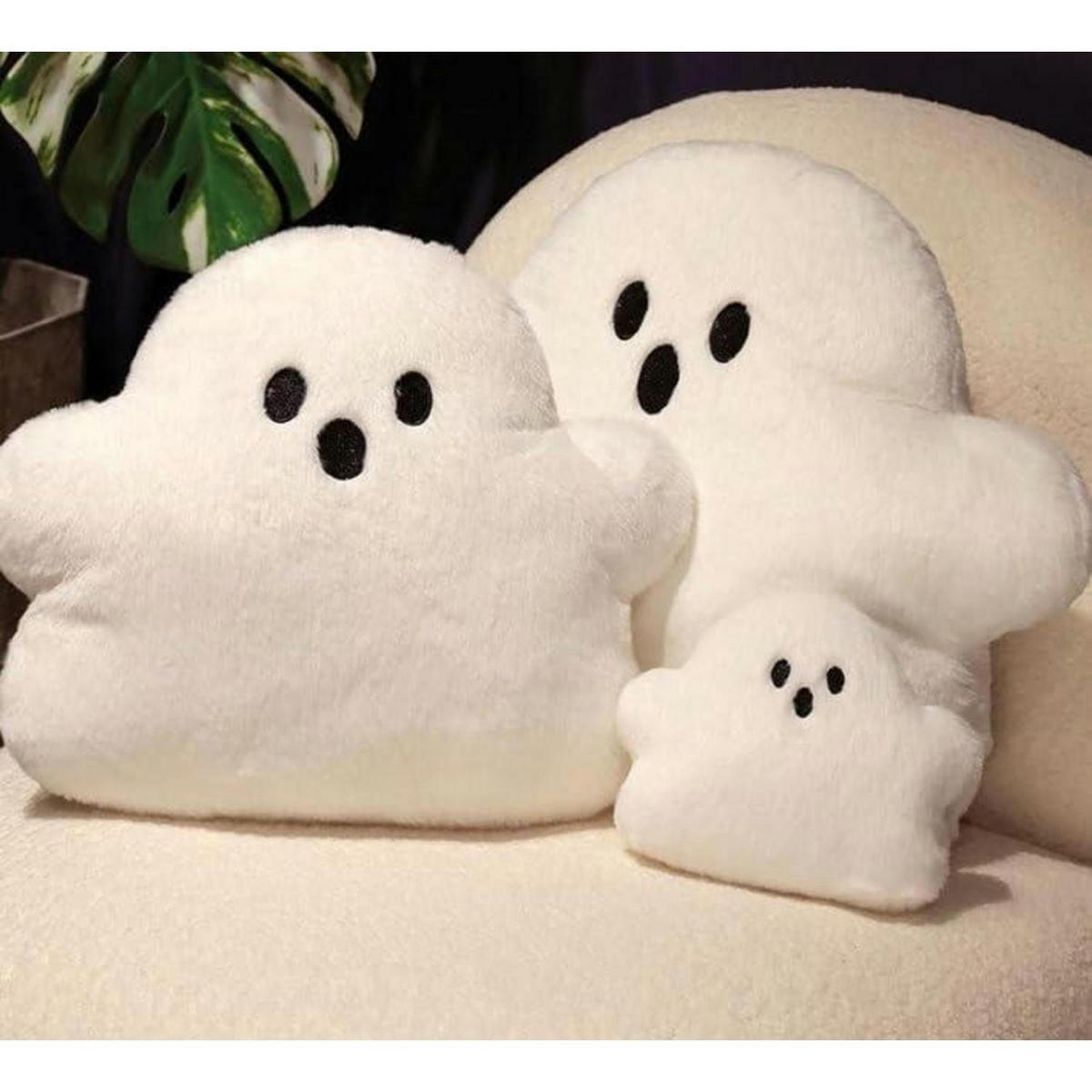 GEISTERKISSEN Halloween 38 x 48 cm - Weiß, Textil (38/48cm)