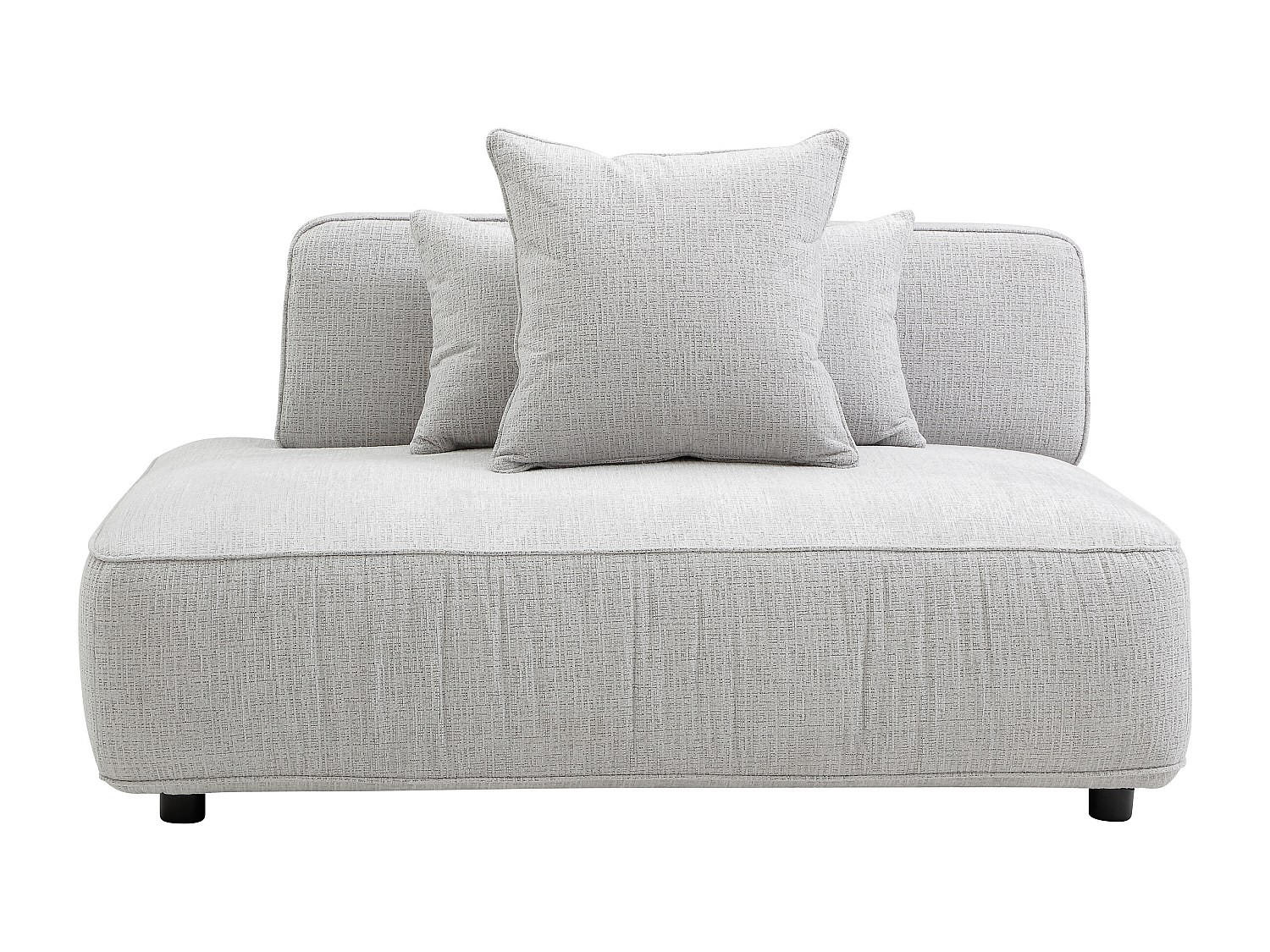 RECAMIERE ohne Schlaffunktion - 1 Person - stoff - hellgrau Lelaco - Hellgrau, Textil (145/74/105cm) - Vente-Unique