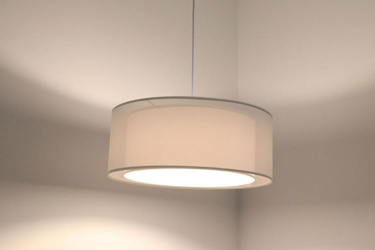 HÄNGELEUCHTE Weiß 40/17 cm - Beige/Weiß, Kunststoff (40/0.9/17cm) - ONZENO