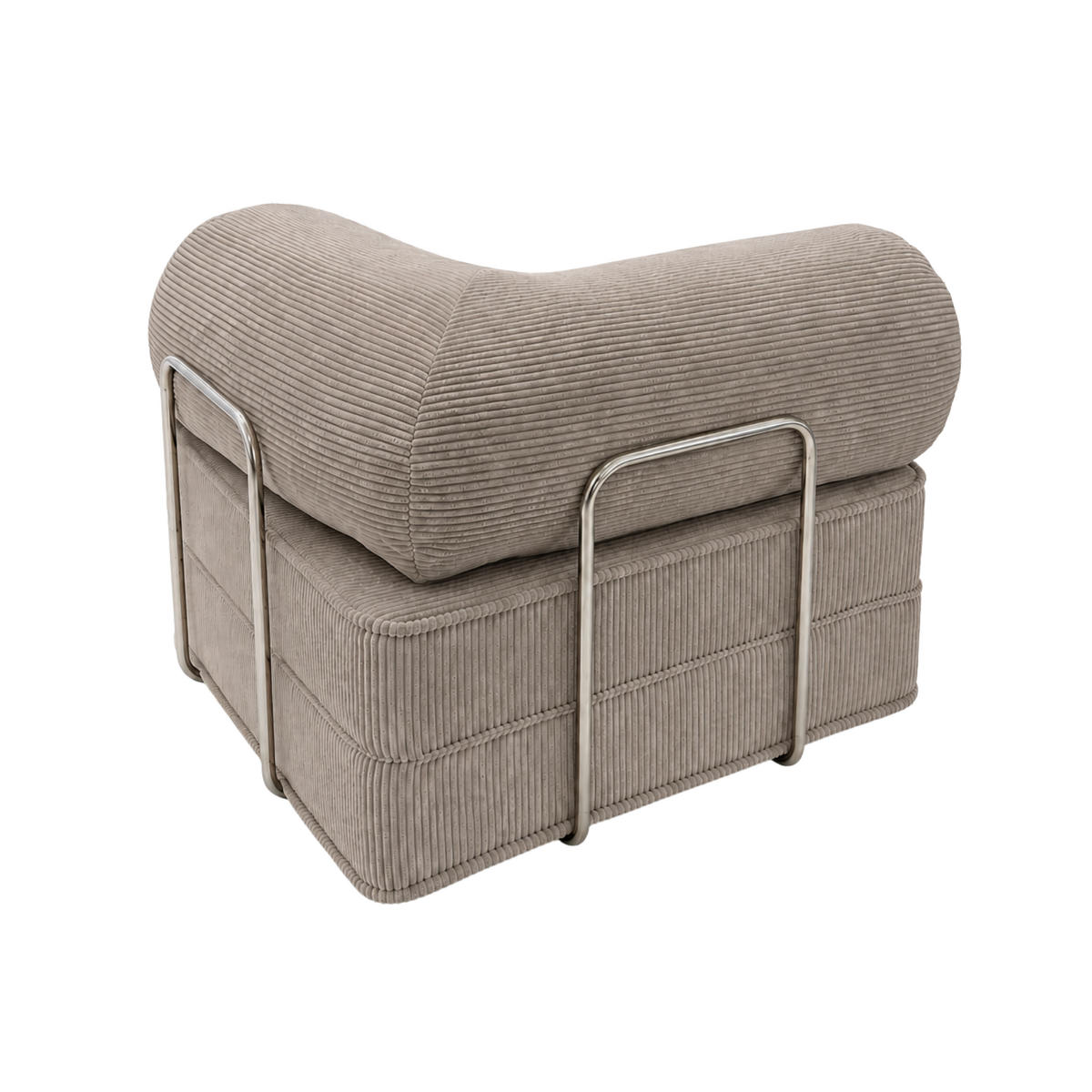 MODERNER Design Relaxsessel Taupe - Taupe, Textil (100/70/100cm) - SURB