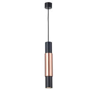 HÄNGELAMPE Crutch Schwarz - Schwarz/Kupferfarben, Metall (5.8/5.8/40cm) - s.luce