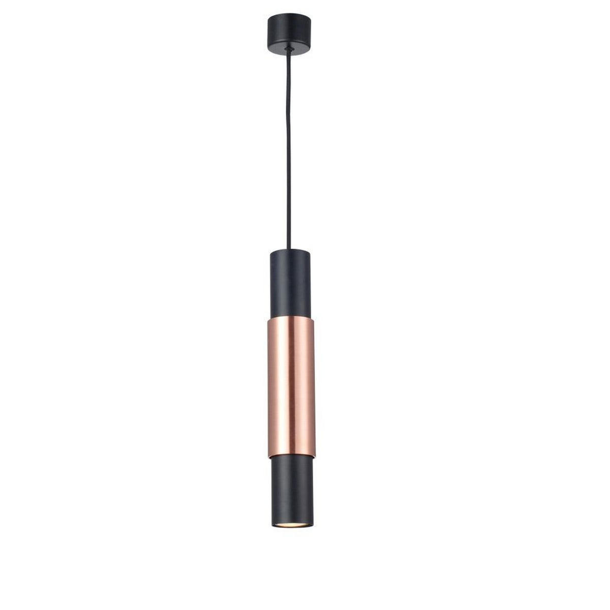 HÄNGELAMPE Crutch Schwarz - Schwarz/Kupferfarben, Metall (5.8/5.8/40cm) - s.luce
