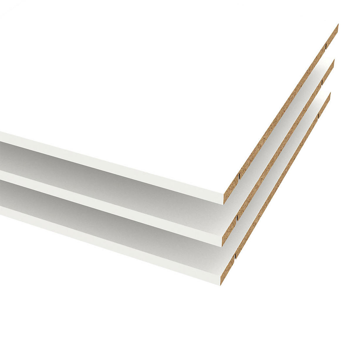 REGALBÖDEN, für Kleiderschrank Catania, Weiß, Holzwerkstoff, 2 x 55 x 57 cm - Weiß, Holzwerkstoff (2/57/55cm) - ebuy24