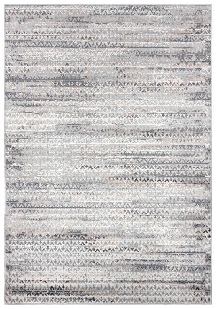 KOBEREC béžový krémový abstraktní - 140 x 200 cm - šedá, textil (140/200cm) - Mazovia