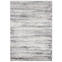 KOBEREC béžový krémový abstraktní - 140 x 200 cm - šedá, textil (140/200cm) - Mazovia