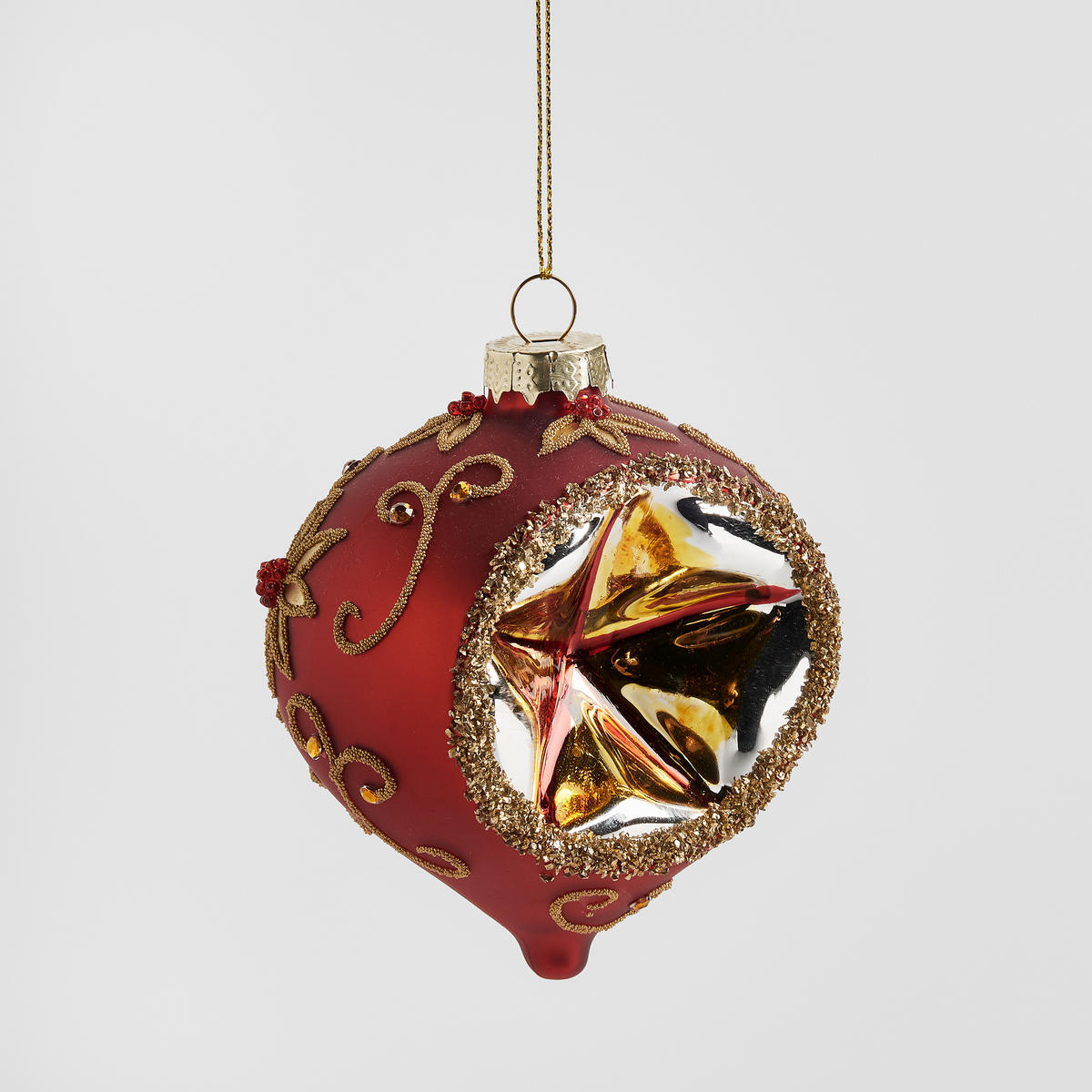 WEIHNACHTSKUGEL Glas OFSTAD, 11x10 cm, Rot, Christbaumkugeln, Weihnachtsdeko Xmas, Christmas Deko - Rot, Glas (9/11/10cm) - home&you