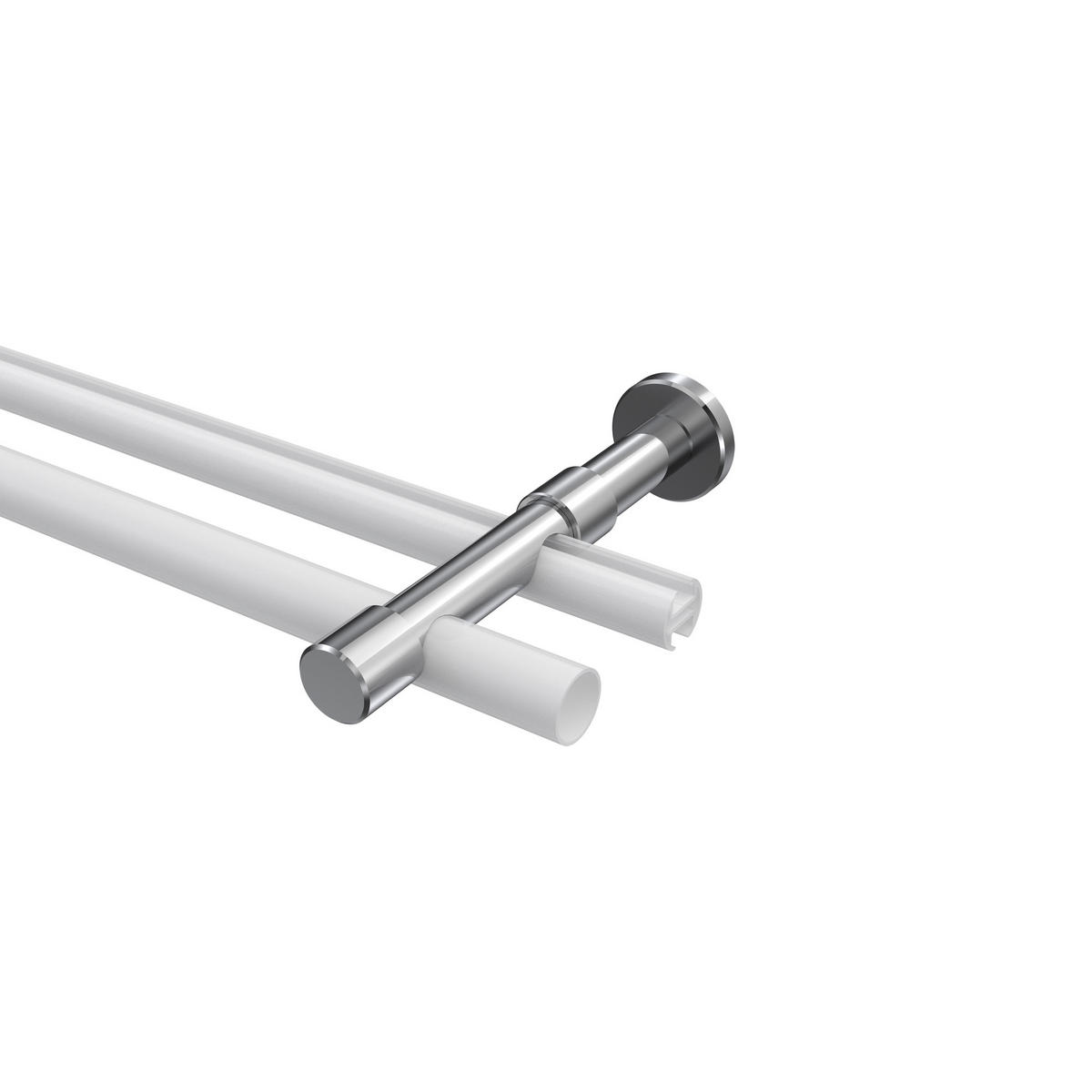 TRÄGER FÜR GARDINENSTANGEN 20 mm Ø, Prestige 2-läufig, Chrom - Chromfarben, Metall (16.2/4/4cm) - INTERDECO