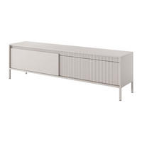 TV-MÖBEL mit 2 Türen - MDF - Beige - NURSEMA - Beige, Holz (187.1/53.4/39.5cm) - Vente-Unique