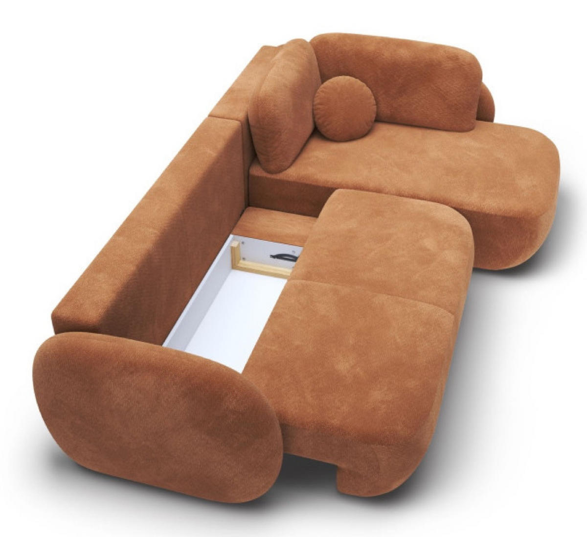 ECKSOFA Orange OLIVIO II Ausziehbar Rechts - Orange, Textil (190/289cm) - Sepro Meble