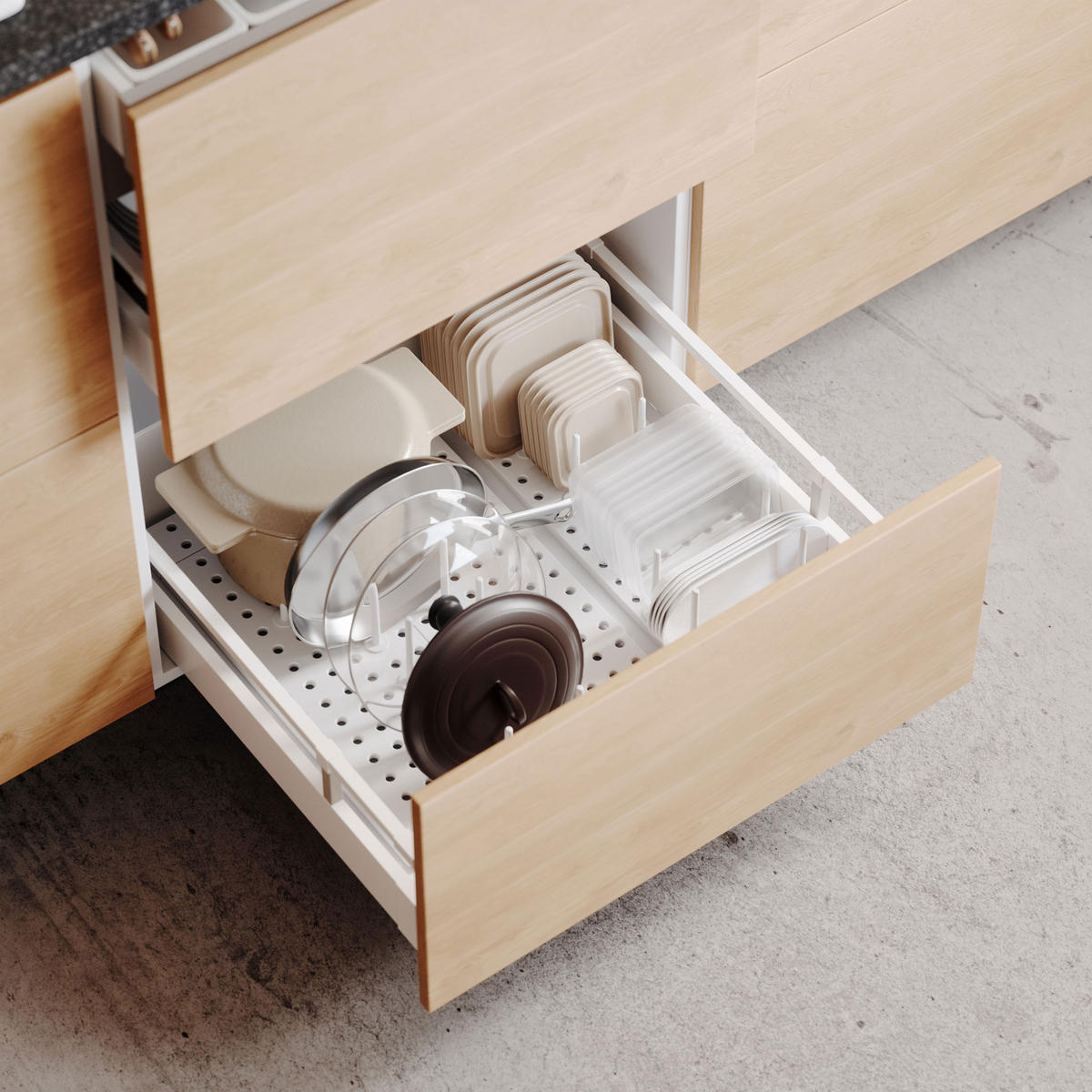 SCHUBLADENORGANIZER Peggy 2er-Set, Weiß - Weiß, Kunststoff (15/10/55cm) - Umbra
