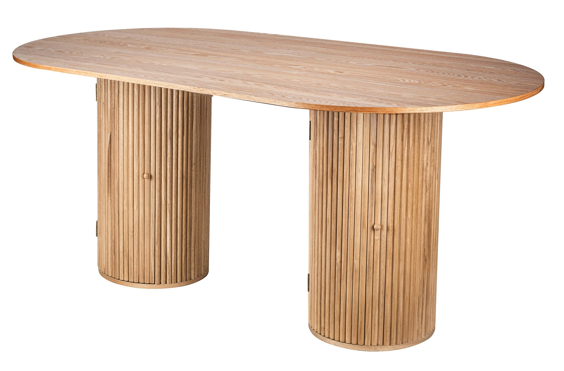 ESSTISCH Rund Braun 180 x 90 x 75 (cm) - Braun, Holz (90/180/75cm) - Nordlys